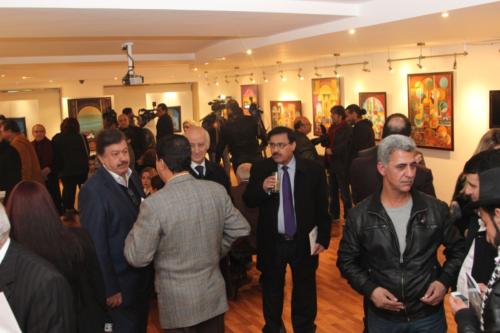 Opening of the 7th Personal Exhibition (Under the Shades of Heritage) for the Artist Dr. Abdul Mursil Al-Zaidi at IBC Host-Sat. 10-Jan-2015 