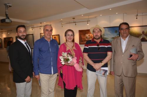 The Jordanian Minister of Culture Dr. Adel Al-Tuweisi Opens the 1st Personal Exhibition of Iraqi Artist Kifah Al Shebib “A Tune in Memory” On IBC Hall 